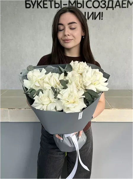 Французские розы с Эвкалиптом