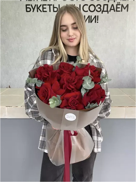 Французские розы с Эвкалиптом